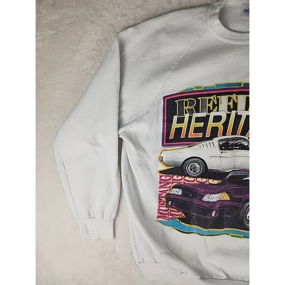 Vintage Mustang Sweatshirt Refined Heritage Mens XL Made in USA - Picture 2 of 15